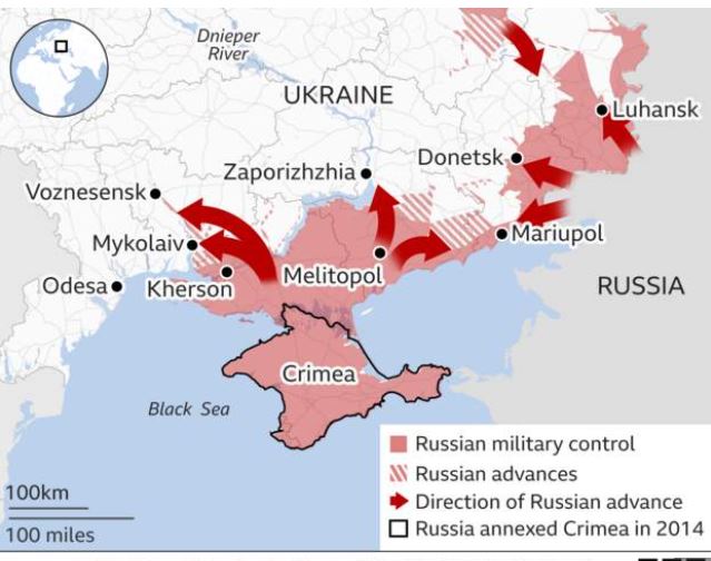 HARTA/ Zonat ku ka luftime të ashpra, si po shkon pushtimi rus i Ukrainës