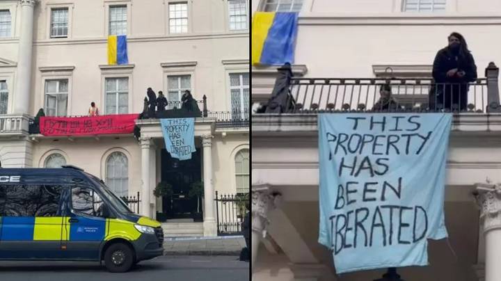 “Putin shko q***”, protestuesit pro-Ukrainës hyjnë në vilën e oligarkut rus në Angli