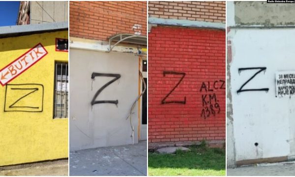 E tmerrshme: Shkronja “Z” kudo në Mitrovicën e Veriut