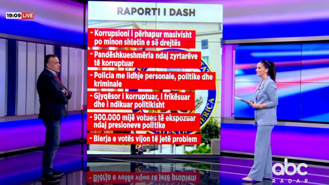 Raporti i DASH, Karamuço: Nxin Shqipërinë, korrupsioni fenomeni që duhet luftuar