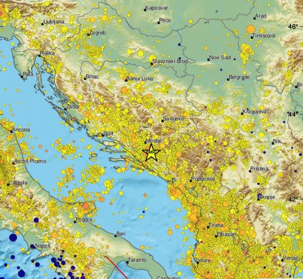 “Skuqet” Shqipëria, harta me tërmetet më të rrezikshme gjatë dekadave të fundit në Ballkan