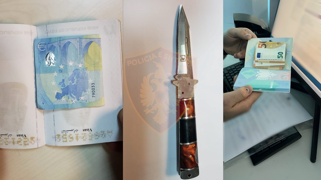 Me thikë në brez tentoi të korruptonte policin me euro fals, si u kap në Durrës 45-vjeçari nga Egjipti
