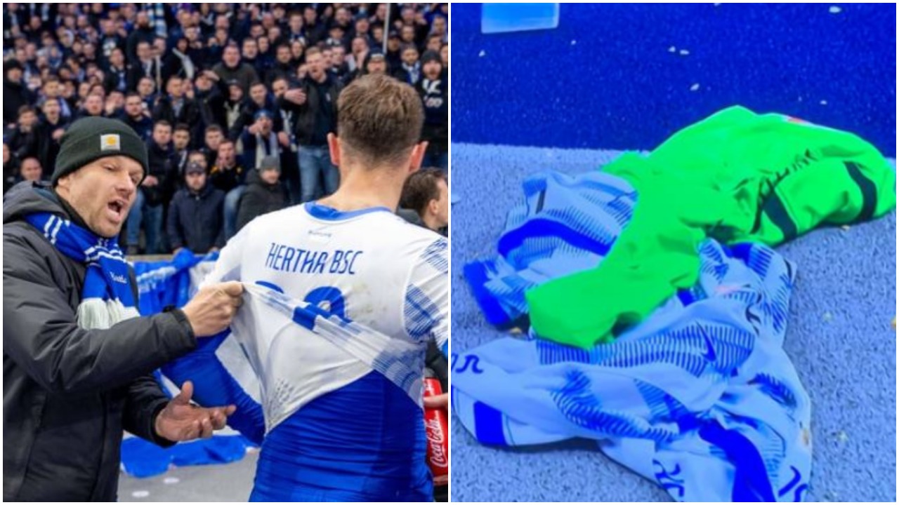 FOTO/ Humbja në derbi “dhemb”, tifozët u heqin fanellat lojtarëve të Hertha Berlinit