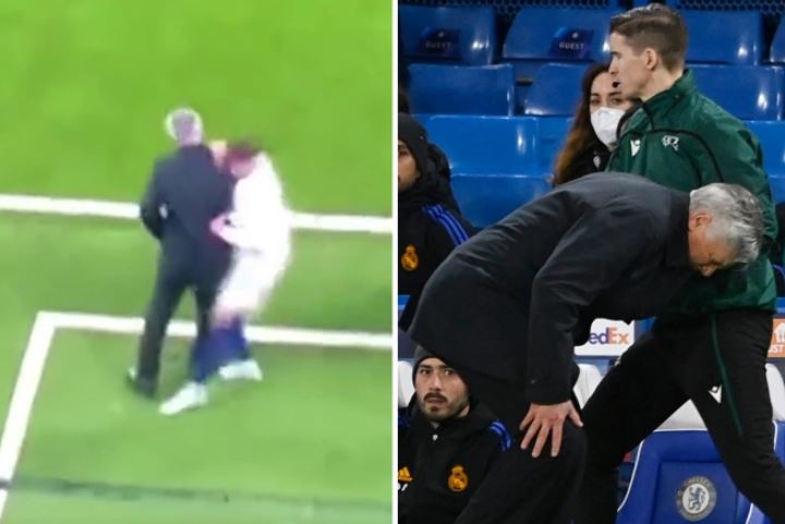 VIDEO/ Momente virale, shihni Ancelottin që dëmtohet nga lojtari i tij