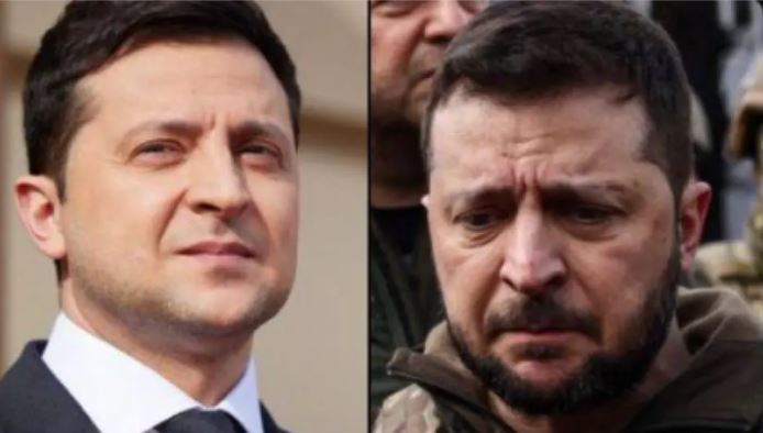 Zelensky në dy foto, para dhe në ditën e 40-të të luftës