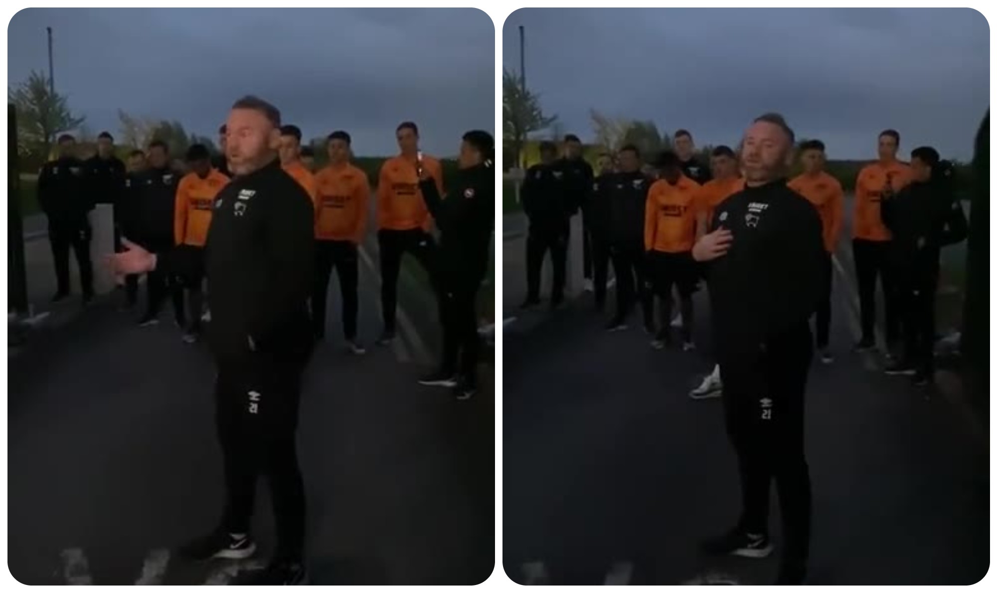 VIDEO/ Pas rënies nga Championship, Rooney dhe skuadra përballen me tifozët