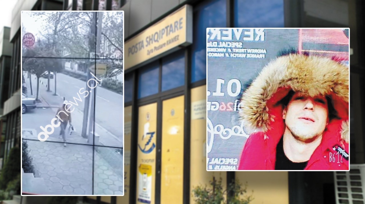 Me kapele dhe maskë në dorë mban një qese, momenti kur Elis Suçi grabit postën në Kamëz