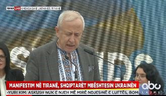 Ambasadori i Ukrainës në Tiranë falënderon shqiptarët për mbështetjen: Vendi im është mbuluar me gjak, na ndihmoni me armë