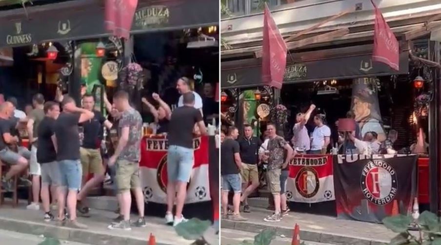 VIDEO/ Tifozët e Feyenoord ndezin rrugët e Tiranës, duartrokitje dhe këngë