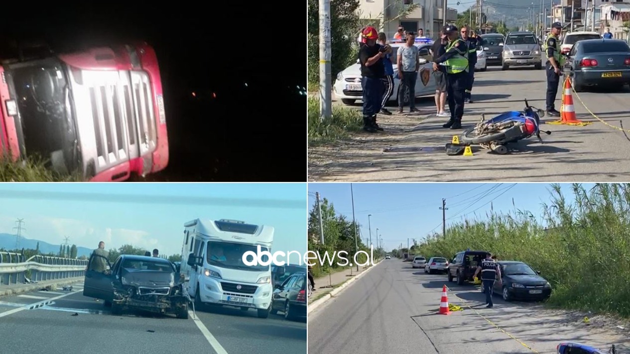 “Përgjaket” e diela, 4 aksidente në rrugët e vendit, 2 të vdekur dhe 3 të plagosur