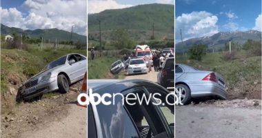 Drejtonte “Benzin” në gjendje të dehur, 21-vjeçari del nga rruga në aksin Ersekë-Leskovik, plagosen 4 persona