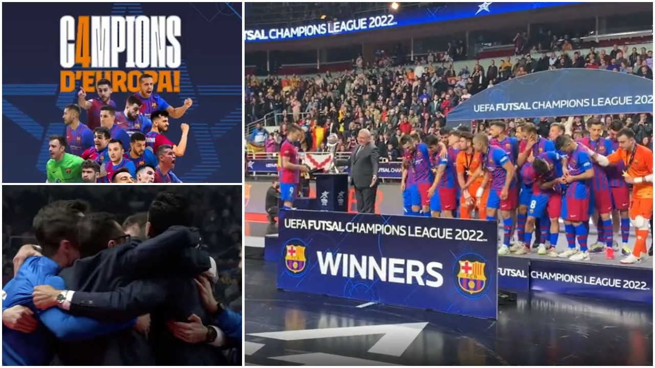 VIDEO/ Duka kurorëzon Barcelonën, katalanasit fitojnë Champions Leaguen e futsallës