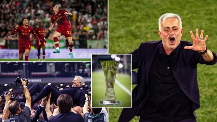 FOTO/ Mourinho është një artist! Në mënyrë cinike siguroi ekipin kur ata shënuan dhe pas ndeshjes tregoi 5 (të gjithë trofetë evropianë)