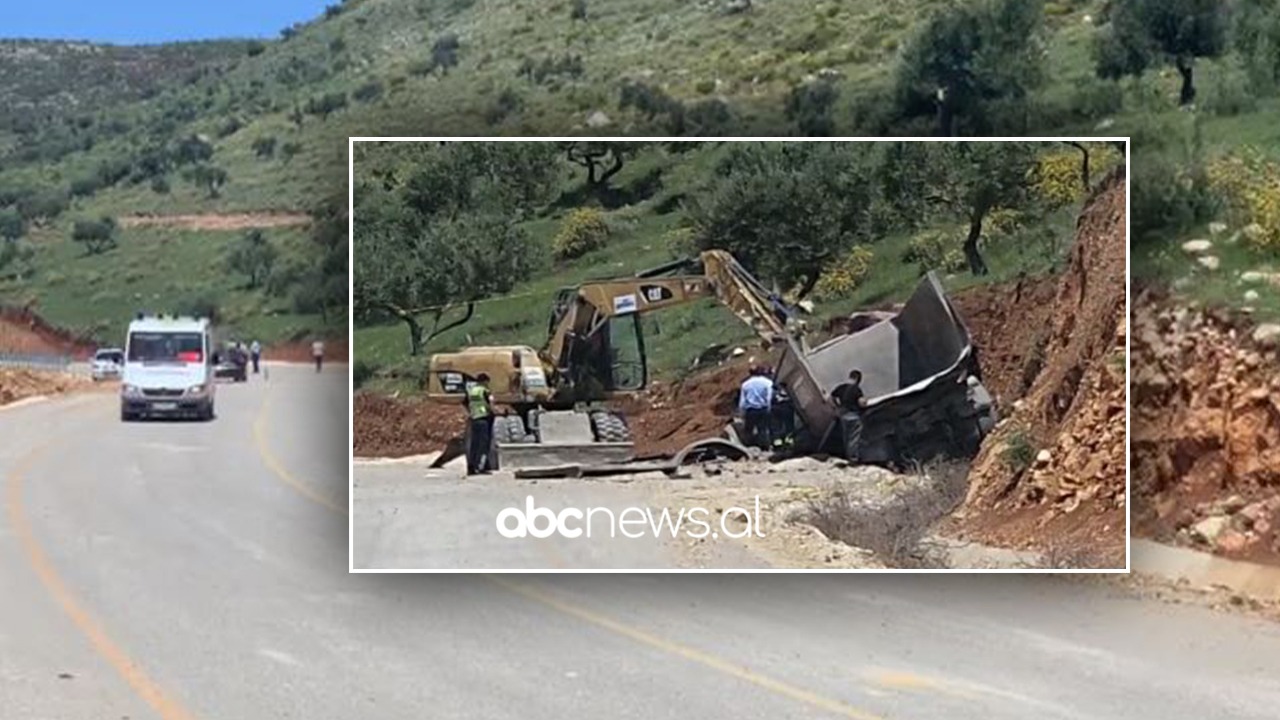 Kamioni që punonin u rrëzua, policia për aksidentin në Vlorë: Viktimat janë dy të rinj. Nxirret trupi i dytë