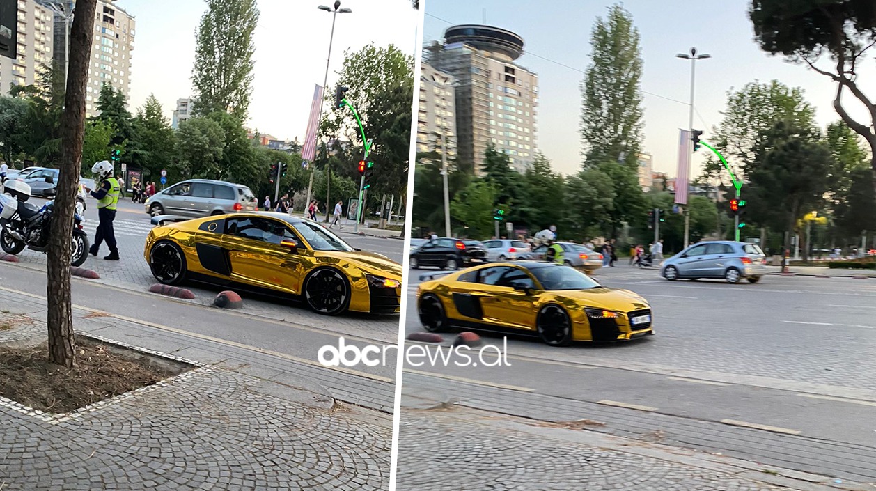 Gjobitet “Audi R8” në mes të Tiranës