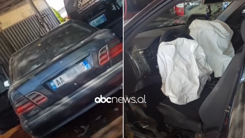 Aksident në Kamzë, “benzi” përfundon brenda lavazhit