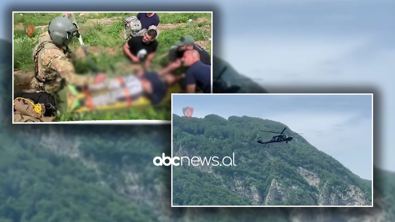 “Helikopteri i KFOR-it u nis me urgjencë nga Kosova”, dalin pamjet e shpëtimit të oficerit që ra në humnerë