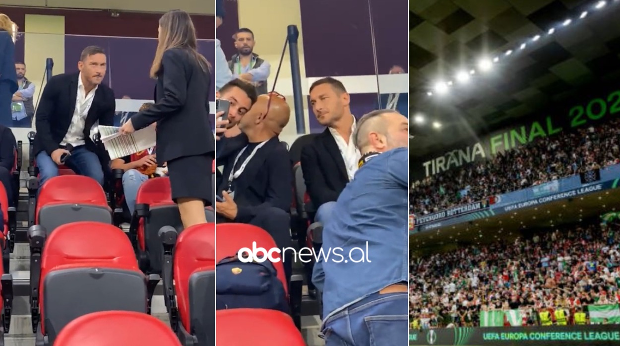 Finalja e Conference League, legjenda Francesco Totti mbërrin në “Air Albania Stadium”