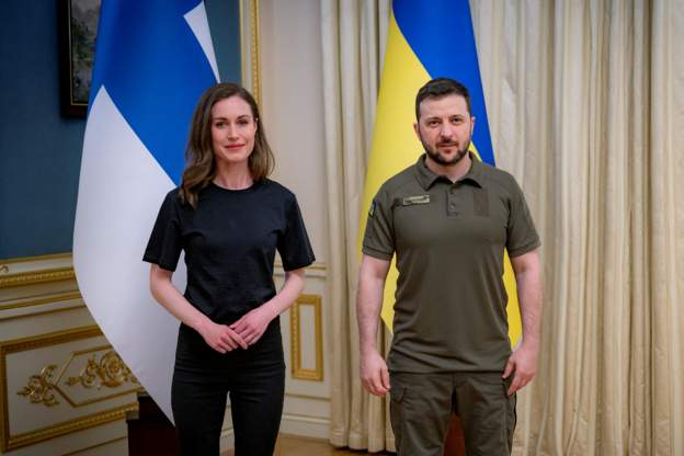 Kryeministrja e Finlandës vizitë surprizë në Ukrainë, takohet me Zelenskyn