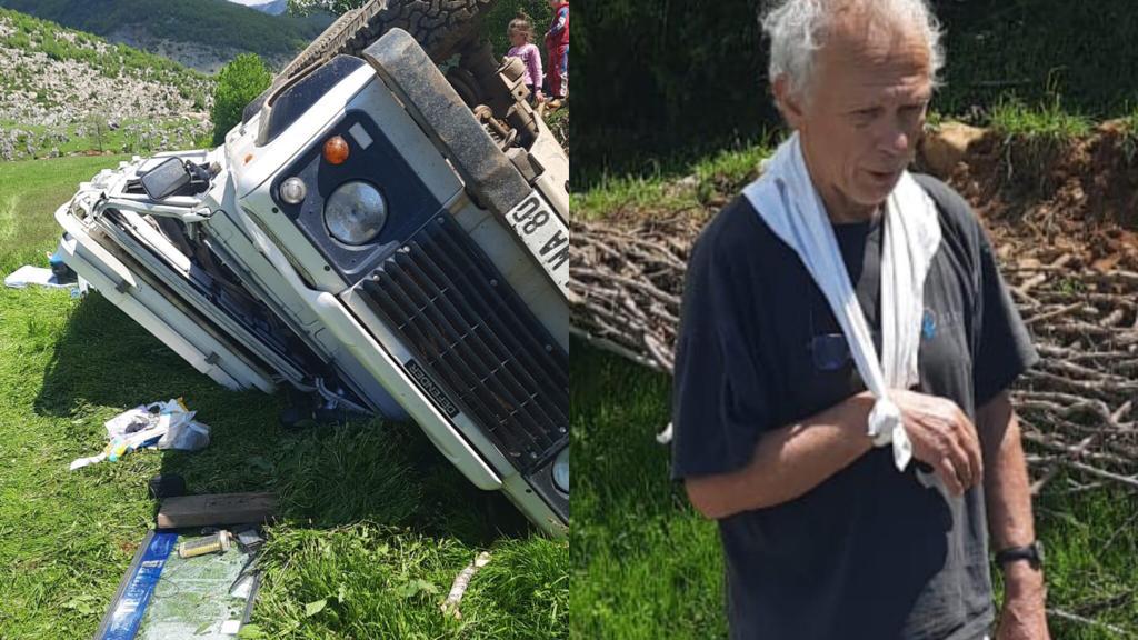 Tjetër incident me turistë, makina del nga rruga, i huaji përfundon në spitalin e Burrelit