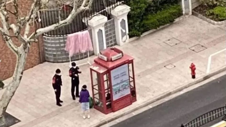 Gruaja në Shangai jetoi një muaj në kabinë telefonike me qenin e saj