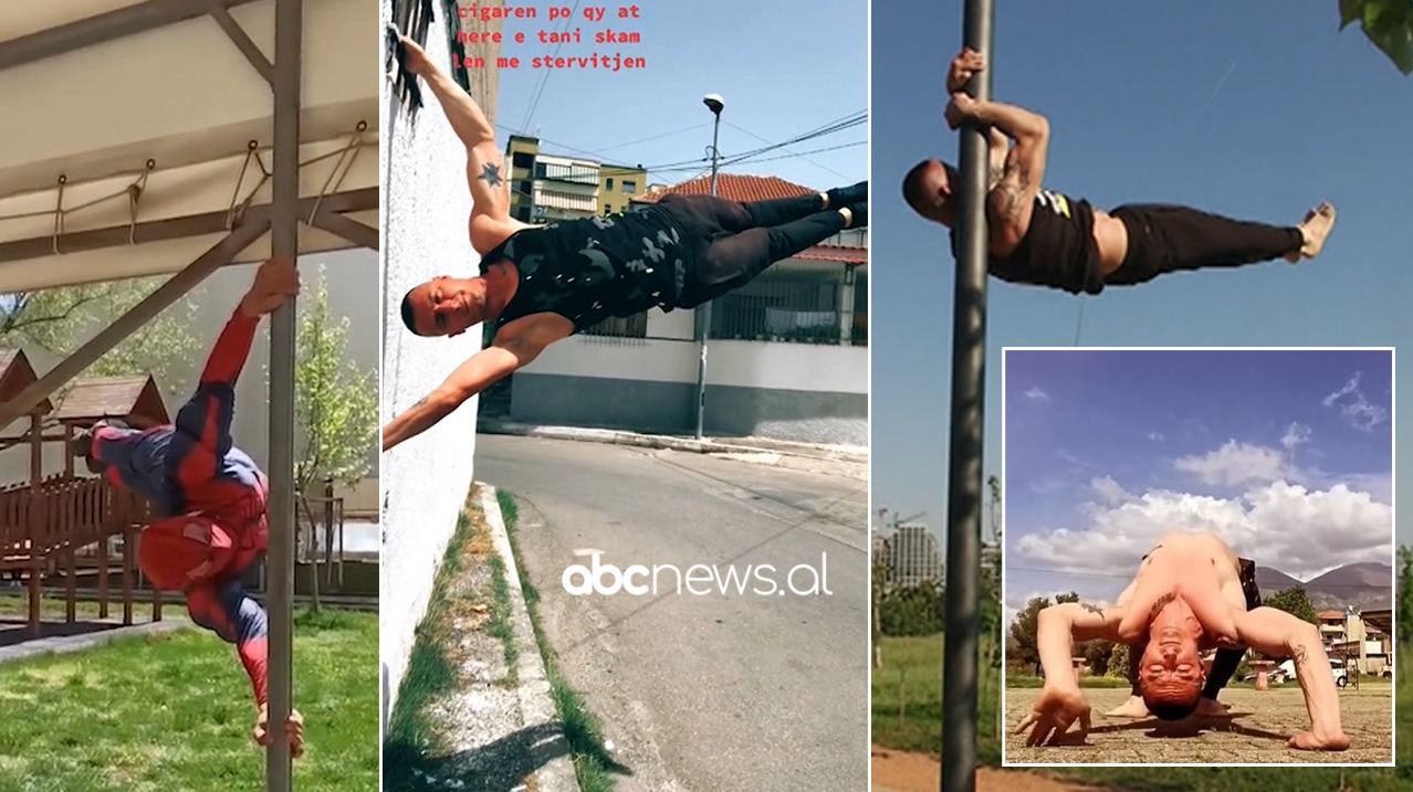 Kacavirret nëpër shtylla, “Spidermani” shqiptar që është i apasionuar pas ushtrimeve ekstreme