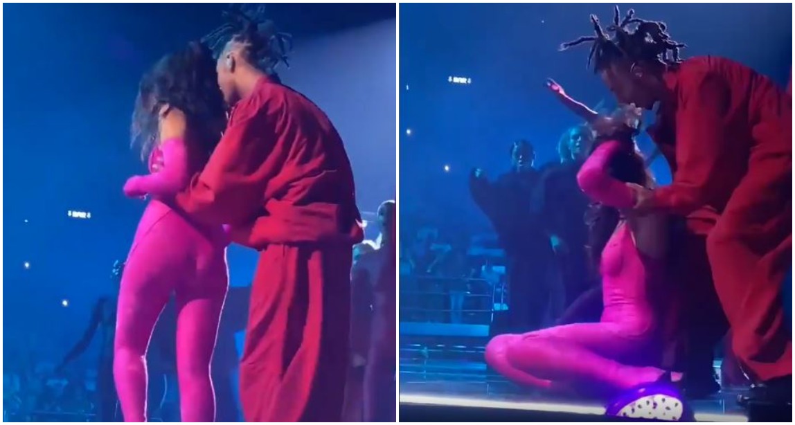 VIDEO/ Moment i sikletshëm në skenë, Dua Lipa rrëzohet teksa performonte në Milano