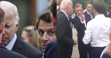 Kamerat “kapin” momentin kur Macron i jep Bidenit lajmin e keq: Kujdes se ka gazetarë!