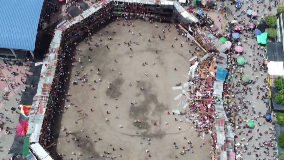 Shembet tribuna e garës së demave, disa të vdekur dhe qindra të plagosur në Kolumbi