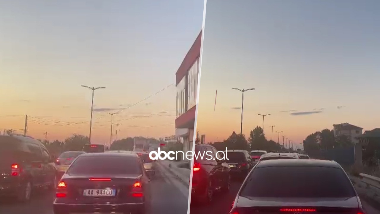 VIDEO/ Fundjava në det, trafik kilometrik në aksin Tiranë-Durrës