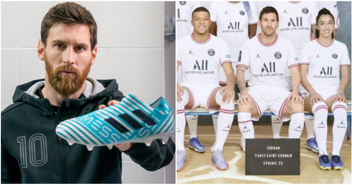 Messi ka një kontratë të përjetshme me Adidas, por në PSG, ai reklamon Nike, dhe te Barcelona ai madje luajti me takat e tyre. Pse keshtu?