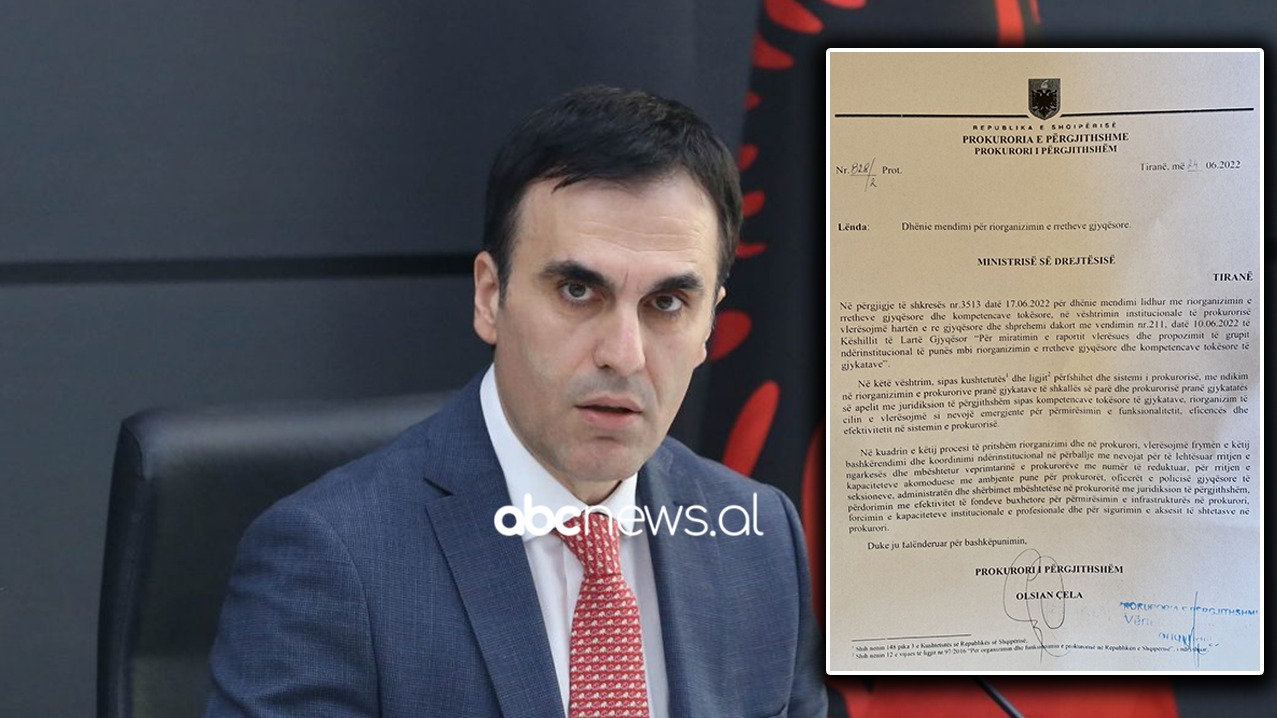Harta e re gjyqësore, Prokurori i Përgjithshëm Olsian Çela jep dakordësinë