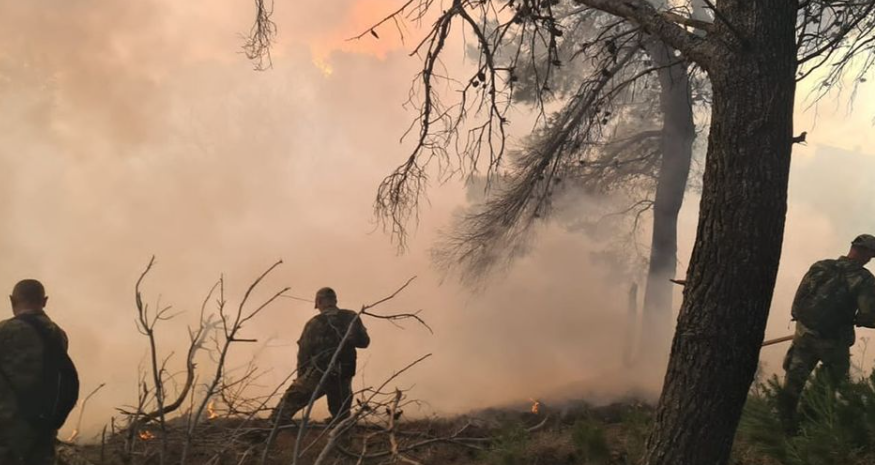 Defence Minister: Sazan island fire situation is critical