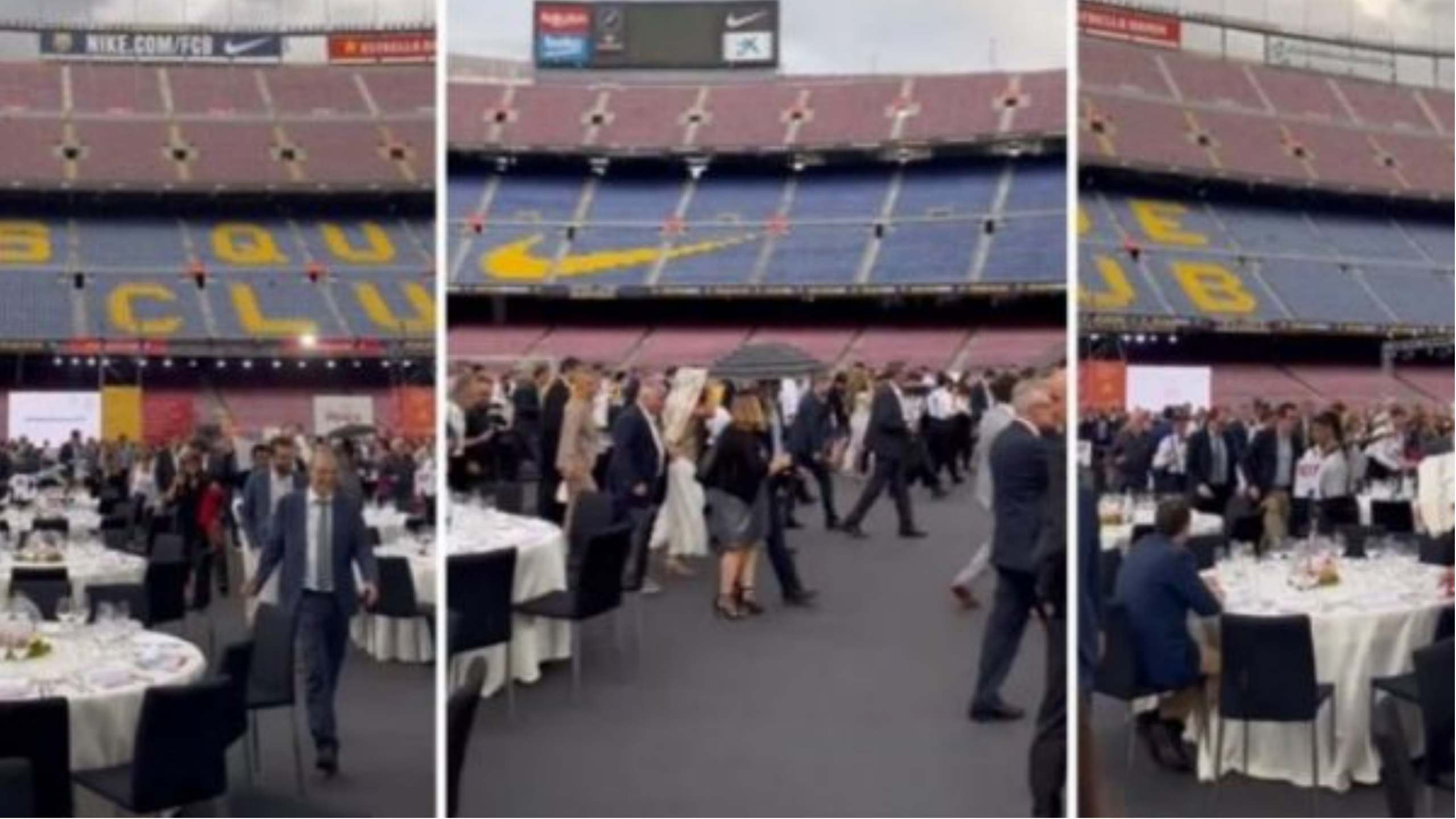 VIDEO/ “Camp Nou” pret dasmën e parë, shiu iu prishi “qejfin” dasmorëve