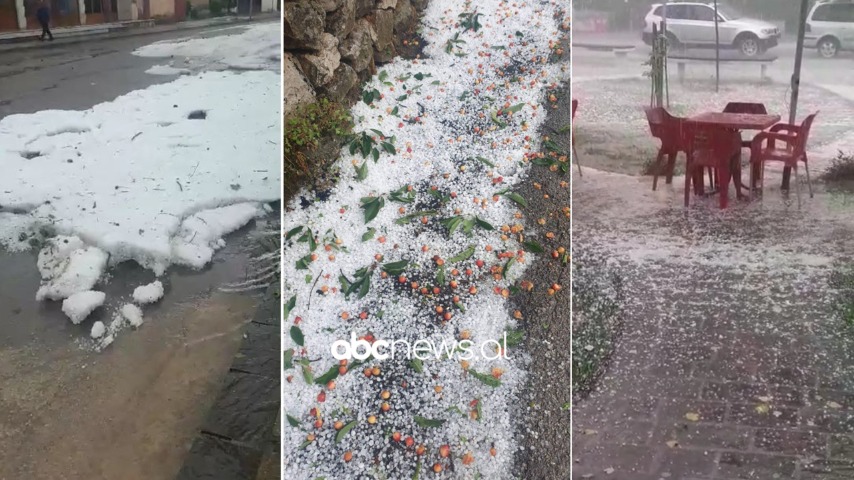 Breshër i madh në Leskovik, shkakton dëme në bujqësi