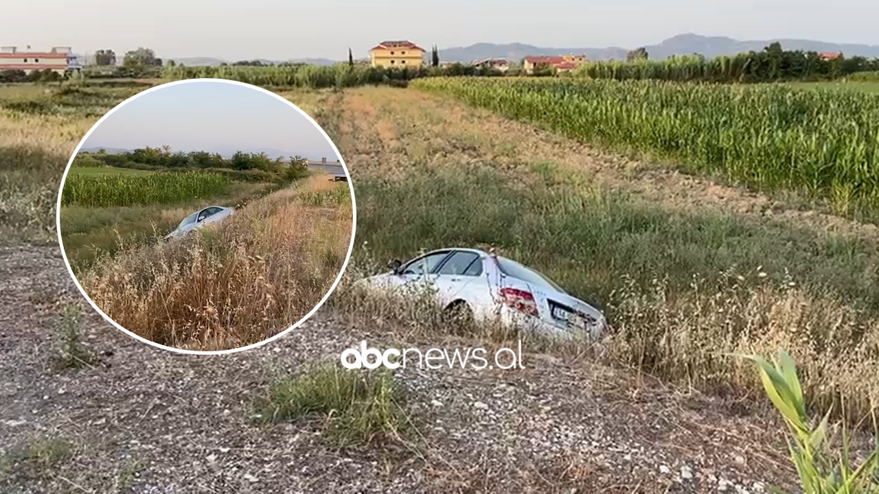 VIDEO/ Makina përfundon në kanal në autostradën Fier-Vlorë, një person mbetet i plagosur