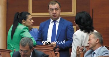 FOTO LAJM/ Muhabet për “shtatë palë qejfe”, socialistë dhe demokratë bëhen bashkë në fund të sallës së Kuvendit