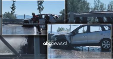 Përfshihet nga flakët një automjet në ecje në autostradën Fier-Vlorë