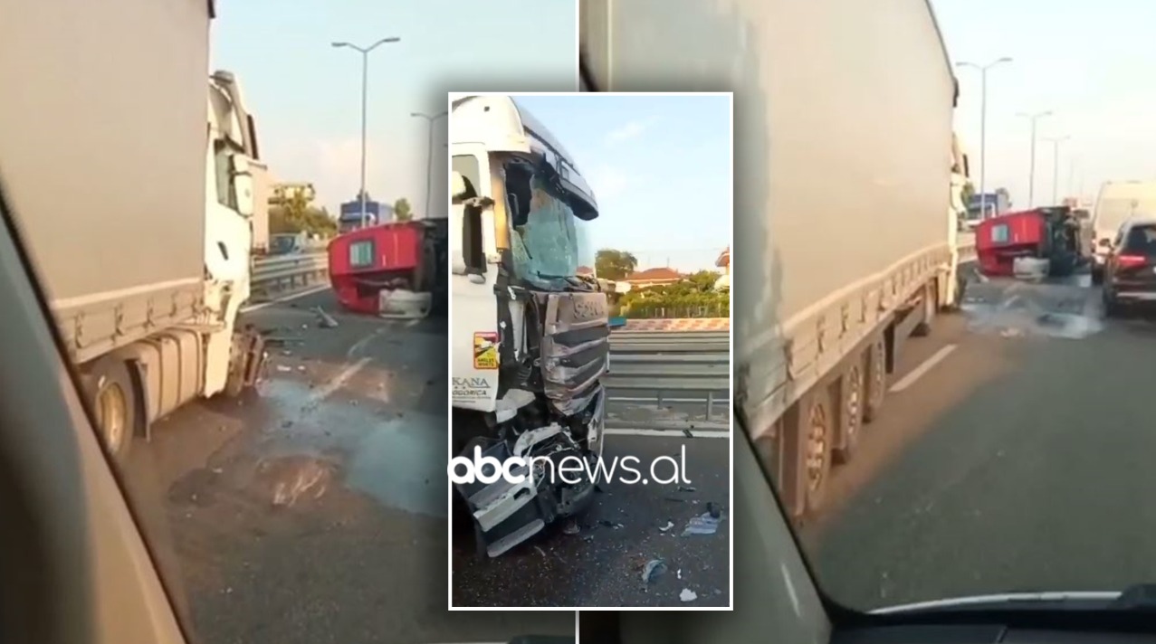 VIDEO/ Aksident i rëndë, trajleri merr përpara furgonin në Kavajë