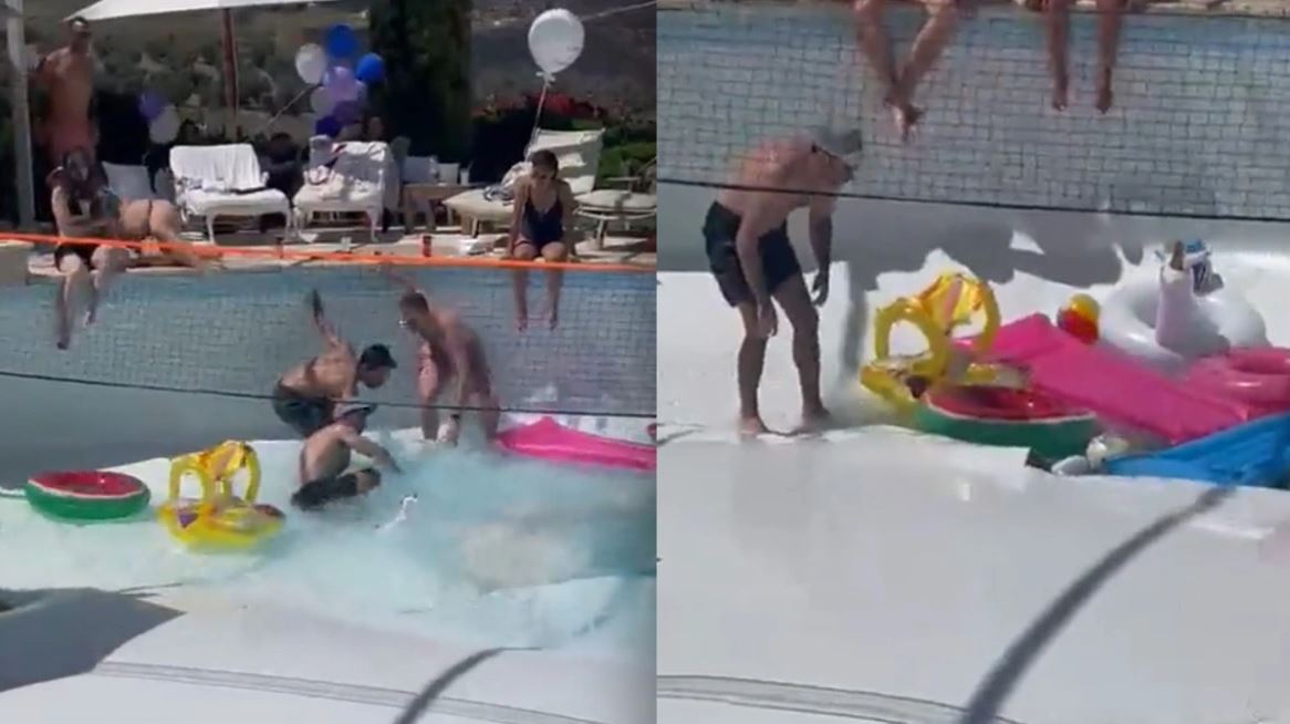 VIDEO/ E frikshme, gropa 13 metra hapet në pishinë dhe përpin 32-vjeçarin