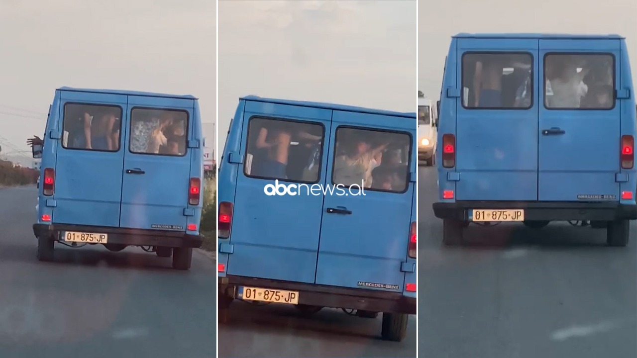 Pamje të “frikshme” nga Golemi, furgoni me targa të Kosovës plotpërplot me pasagjerë