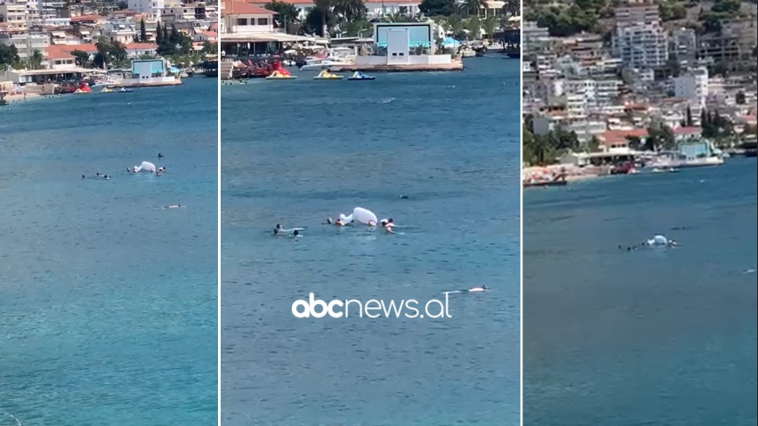 VIDEO/ Shumë pranë zonës ku “fluturojnë” gomonet, shpëtohen dy fëmijë në Sarandë, një grup të rinjsh i nxjerrë në breg