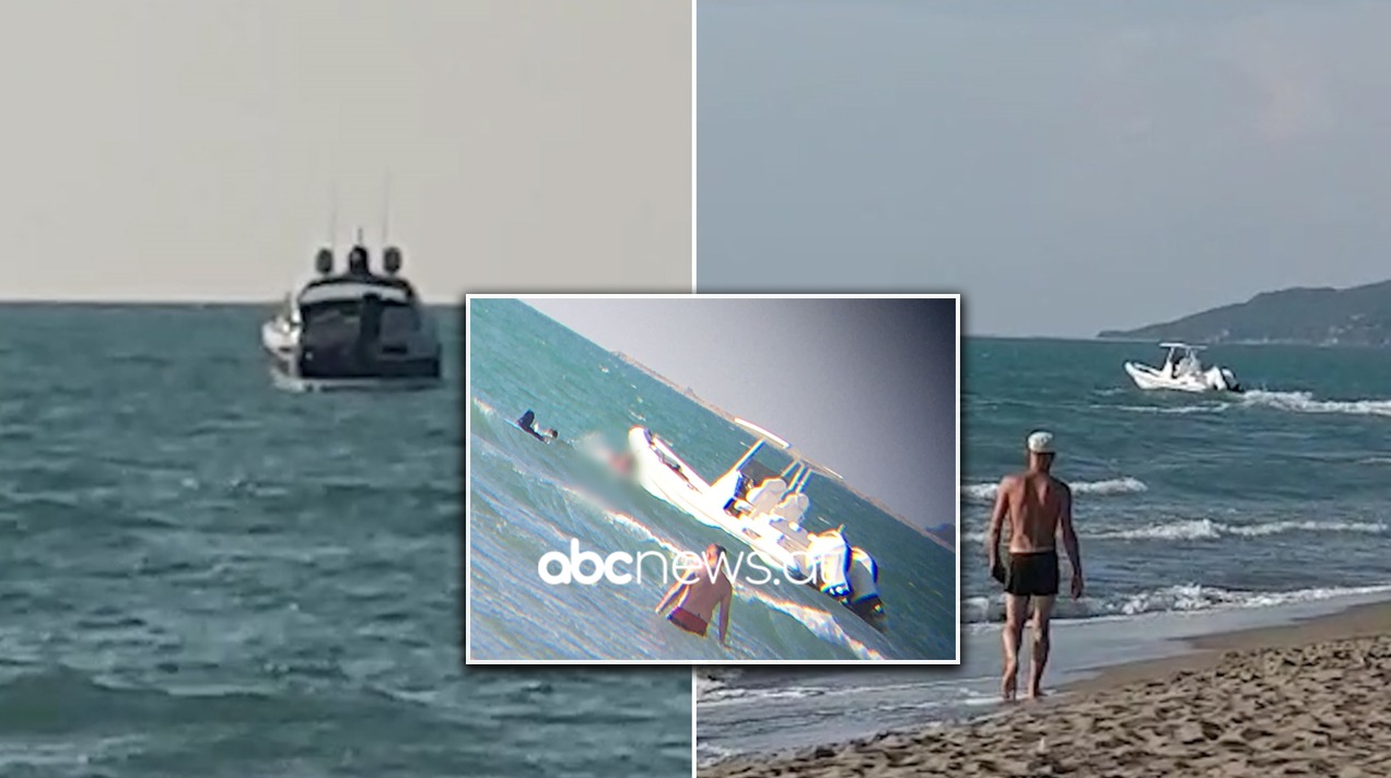 VIDEO/ Dy skafe luksoze lëvizin pranë bregut të detit në Spille ku lahen qytetarët