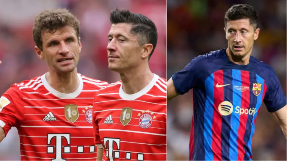 VIDEO/ U shortua në grup me Barçën, Muller “ngacmon” Lewandowskin, videoja bëhet virale në internet