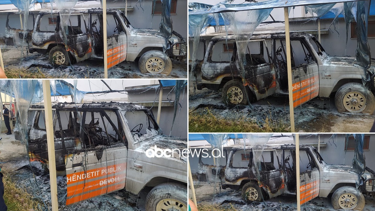 Shpërthen në flakë makina në Drejtorinë e Shëndetit publik në Devoll, dyshimet e para të policisë