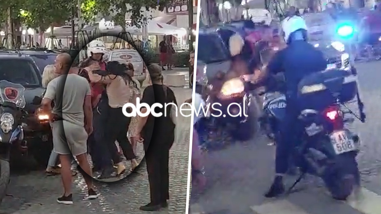 VIDEO/ Policia e Vlorës shoqëron një person, vajza krah tij përplaset me efektivët