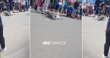 Makina përplas motorin në Tiranë, në gjendje të rëndë drejtuesi