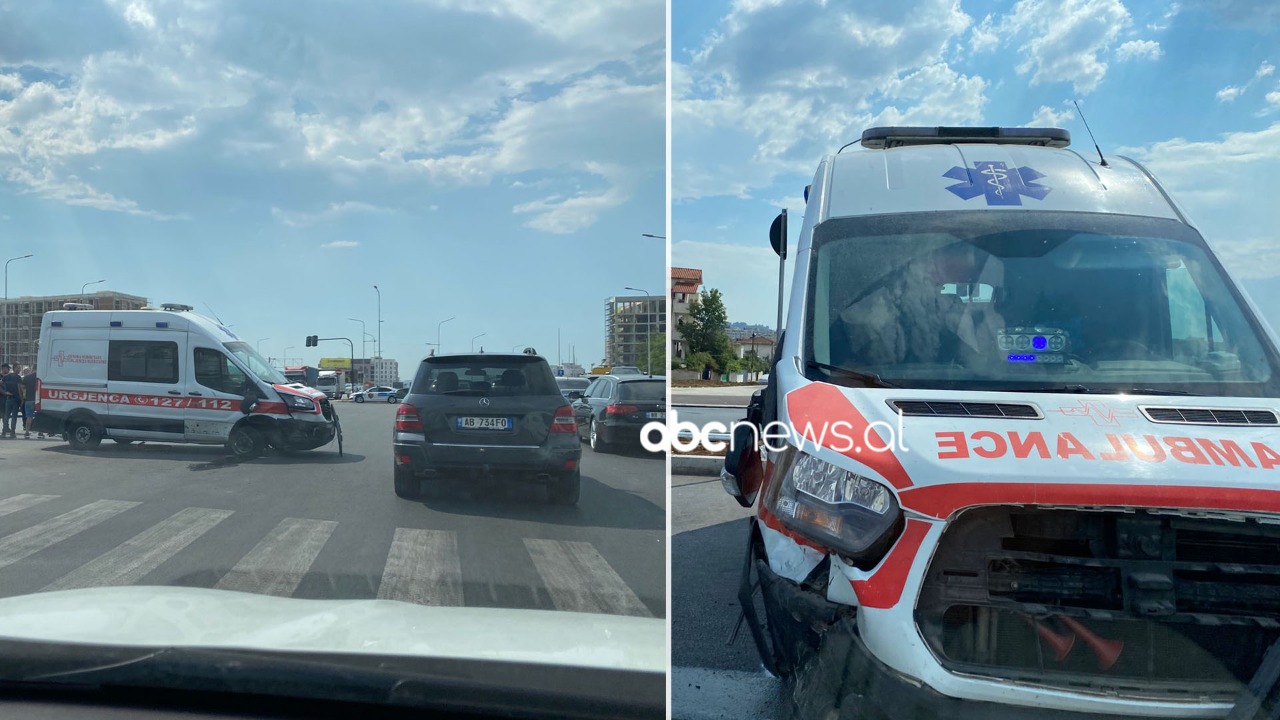 Aksident në Tiranë, autoambulanca përplaset me “Benz-in”