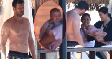 FOTO/Disa muaj pas lindjes, Kivanç Tatlitug shfaqet për herë të parë publikisht me të birin