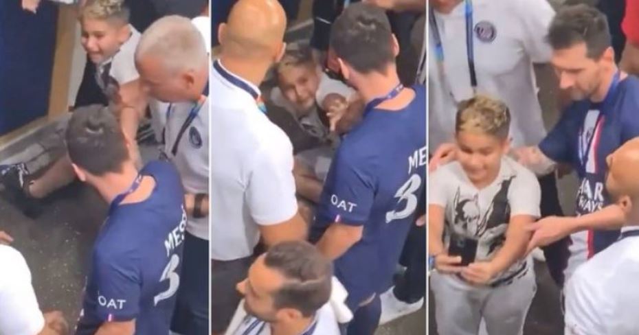 VIDEO/ Sigurimi tërheq “zvarrë” djaloshin që kërkonte foto, Lionel Messi bën gjestin fisnik